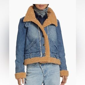 Free People Rylee Denim Moto Jacket